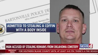 Man accused of stealing remains from Oklahoma cemetery