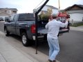 Loading a generator into a truck