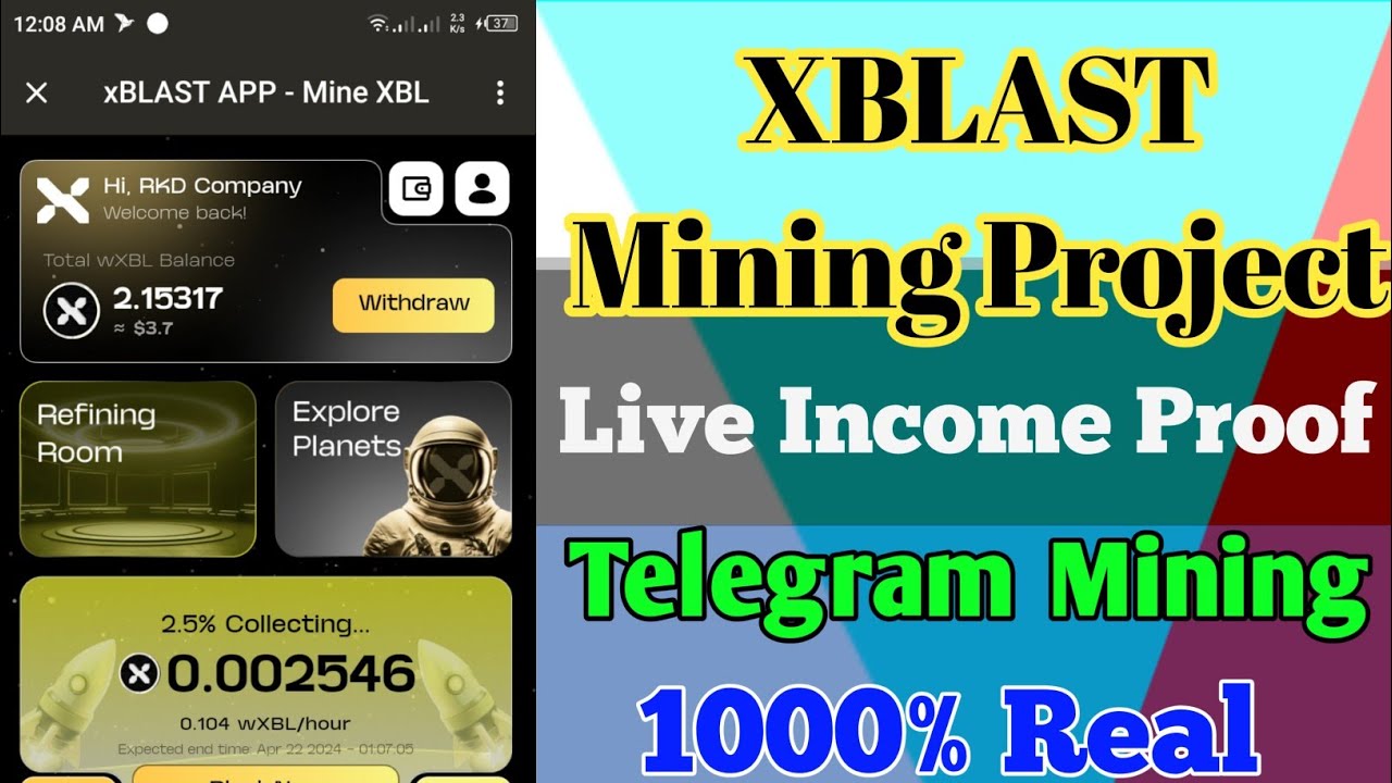 Xblast Mining Project || new mining project || Earn Money Online 2024 || কিভাবে টাকা ইনকাম করবো ?