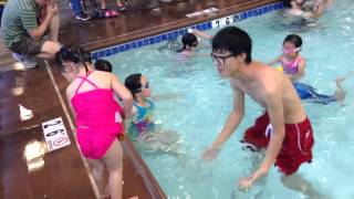 Angelica First Swimming Lesson