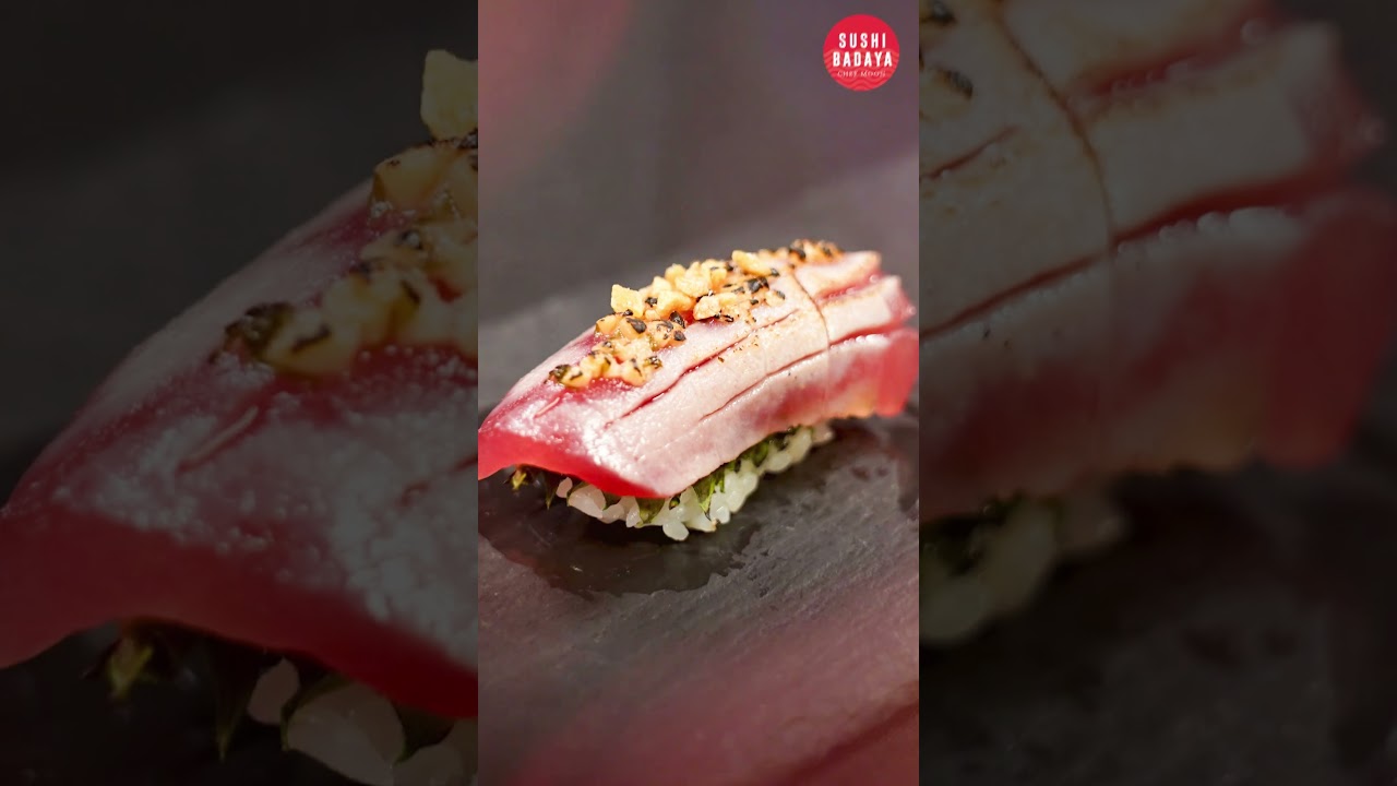 Mebachi with Seared Olive Garlic | Sushi Badaya by Chef Moon