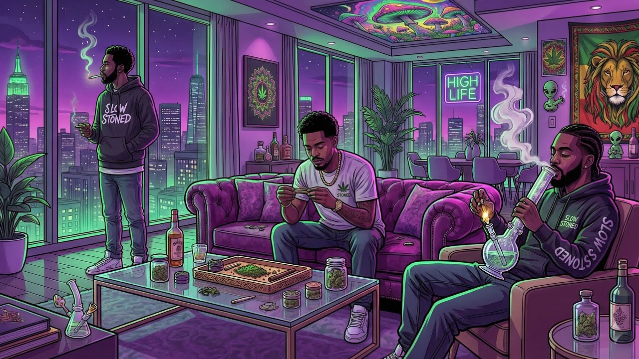 “KUSH HIGH AF” Playlist — Stoner Hip Hop 420 Vibe Music | Chill Rap • Bluesy Hip-Hop • Slow Stoned