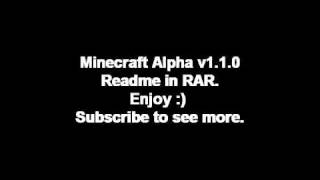 Minecraft alpha download V1.1.0 (Link in Description)