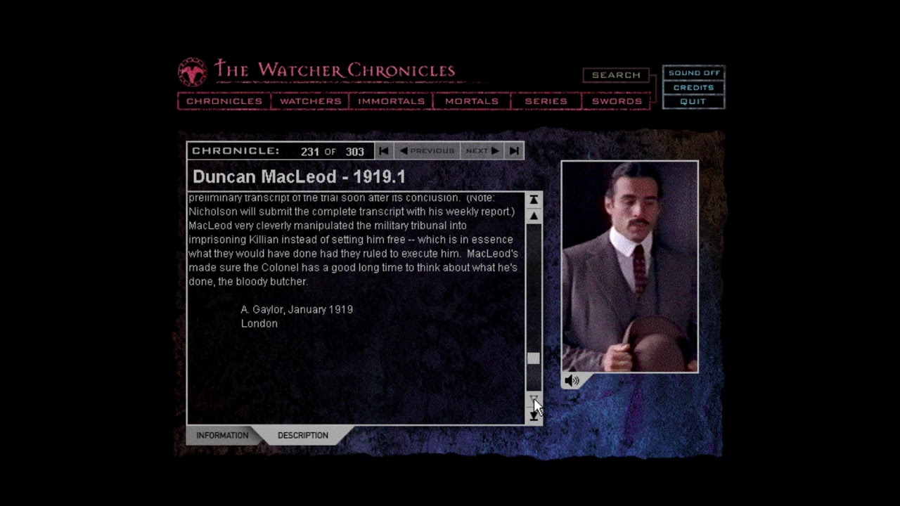 Highlander Lore: The new Watcher Chronicles Part 33