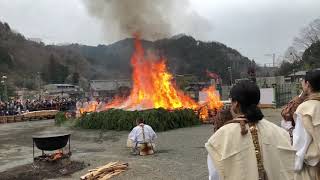 Lightning Bonfire of Fire walk Festival Takao Japan
