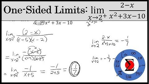 Calculus - Evaluating a One Sided Limit
