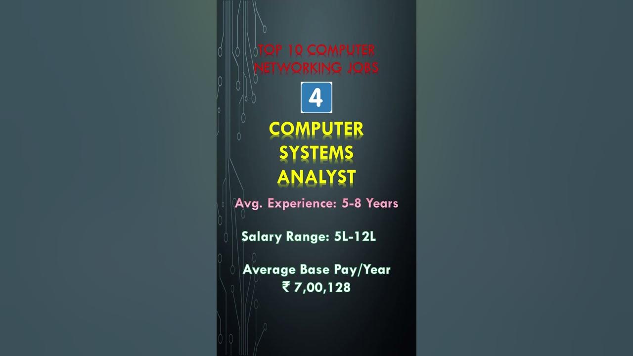 Top 10 Computer Networking jobs Computer Systems Analyst shorts