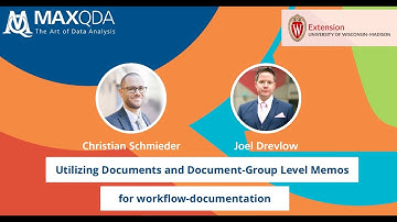 MAXQDA Best Practice: Utilizing Documents and Document-Group Level Memos for Workflow Documentation