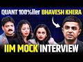 100%ile But Still GRILLED? 😳 || IIM Mock Interview || CAT GDPI