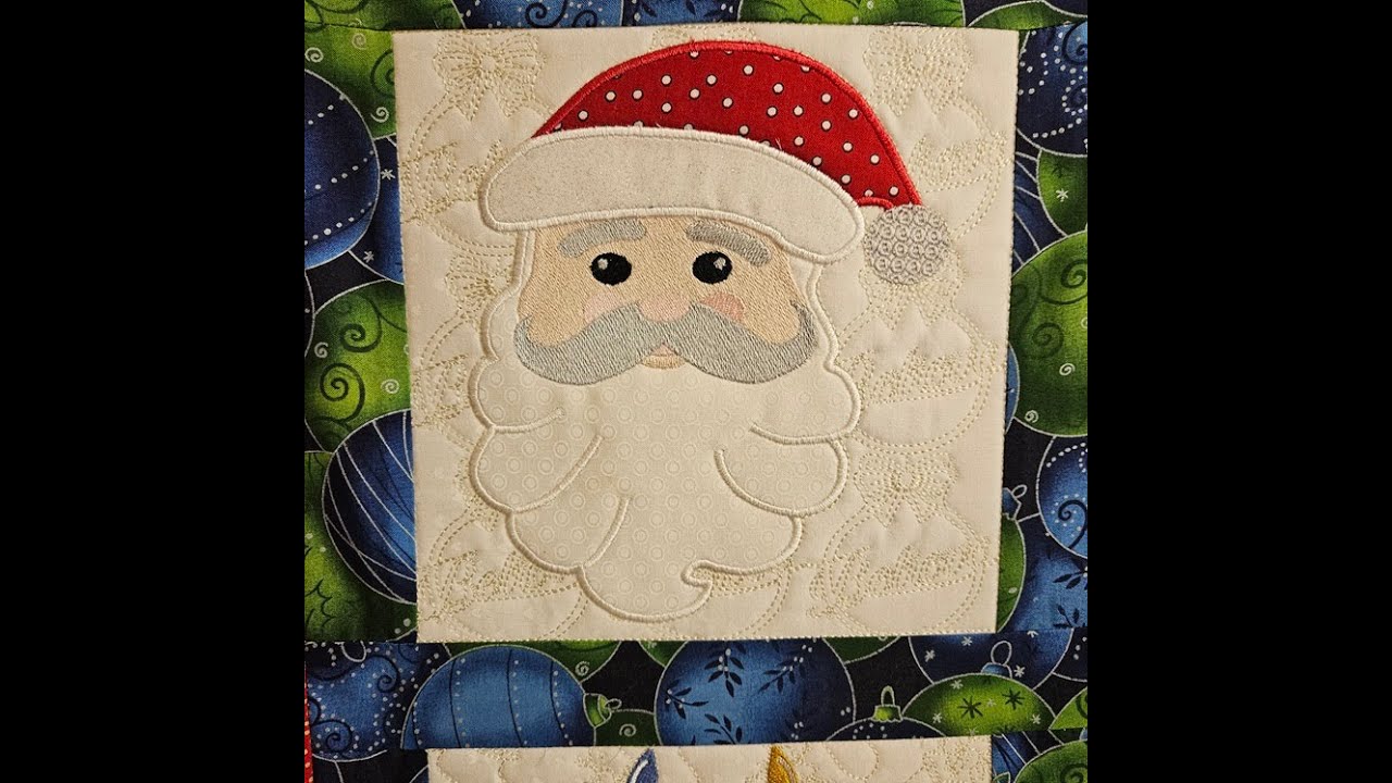 Cookies for Santa - Santa Machine Applique with  Curly fur Video Tutorial
