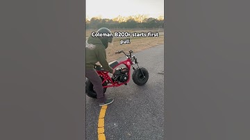 Starting a Coleman minibike 1st pull #minibikeracing #dirtbike #coleman #minibike