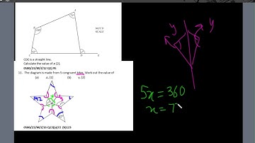IGCSE Math 0580 Topic 12/50 :Angle Properties of Triangles and Quadrilaterals Wksht in descriptin
