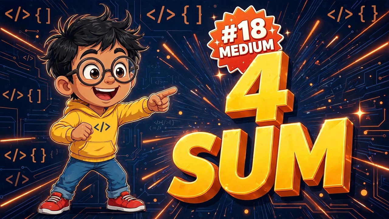 4Sum | Simplest Solution | LeetCode #18 in English | Byte Bhasha - YouTube