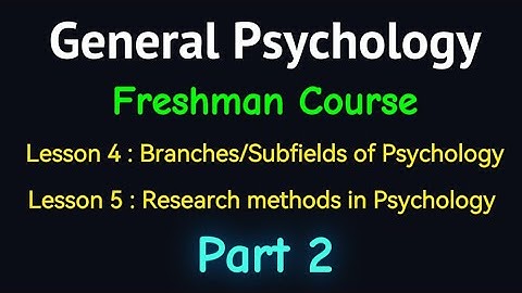General Psychology Chapter 1 part 2 full video for Ethiopian Freshman Course Students