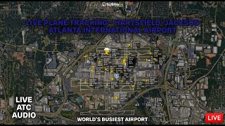 🔴 LIVE: (ATL) Hartsfield-Jackson Atlanta International Airport Plane Tracking & ATC audio