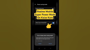 Realme Mobile Me Super Power Mode On Kaise Kare #realme #tech #smartphone #shorts