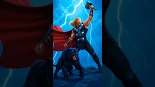 Thor vs Black Panther: Epic Music Battle #speedsong #anime #music #nightcore #phonkmusic #marvel