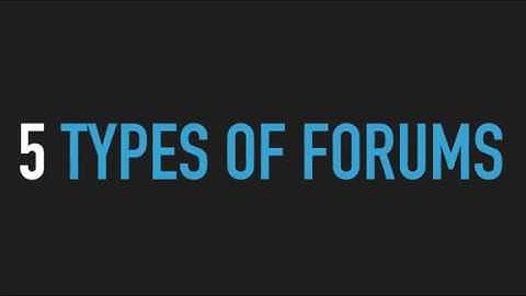 Types of Forums in Moodle