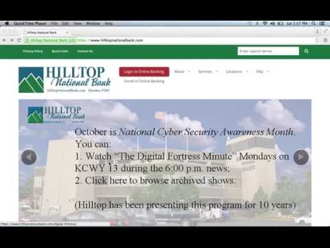 Hilltop National Bank Online Banking Login Instructions