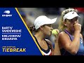 Barty/Vandeweghe vs Krejcikova/Siniakova Tiebreak | 2018 US Open Semifinal