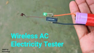 How To Make a most simplest wireless AC electricity tester circuit, or non-contact AC power tester.