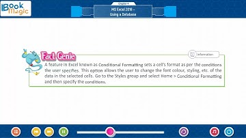 Ch 4 | Book Magic | Cyber Magic | Class 7 | MS Excel 2016 – Using a Database | For children