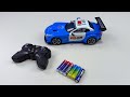 Unboxing 3D excavator,RC city police car,RC drift racing car,spider crawling car,cash transport car.