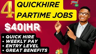 🔥 4 Quick Hire Part-Time Jobs – Up to $40/HR! | No Experience Needed! 🚀