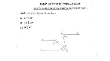 In the given figure, show that- a)EF||AB b)AB||CD c)EF||CD/Extra Question of Parallel Lines/Class-8