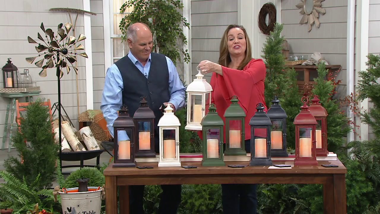 Candle Impressions Indoor/Outdoor Set of (2) 15" Lanterns on QVC