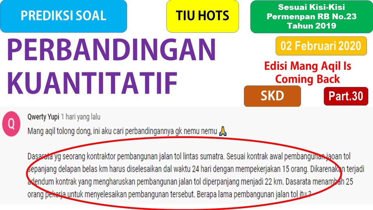 11++ Contoh Soal Perbandingan Kuantitatif Tiu Cpns