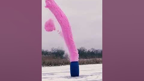 How to make A lot of Devils Toothpaste from mixed Coke & Mentos UnderIce #shorts