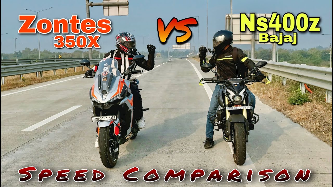 NS 400x Vs Zontes 350x Drag Race | Bajaj Pulsar Vs Zontes | Speed Comparison Test