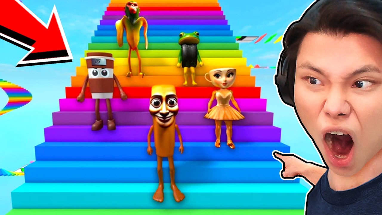 [ROBLOX] JAYGRAY BIẾN HÌNH BRAINROT LEO CẦU THANG 7 MÀU✨👺🌈THỬ THÁCH HOÀN THÀNH OBBY PARKOUR MAX DỄ