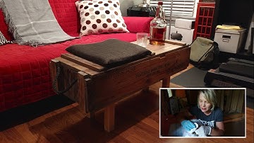 Build a Coffee Table Ottoman out of an M68 Tank Ammunition Crate