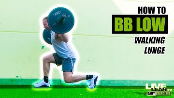 How To Do A BARBELL LOW WALKING LUNGE | Exercise Demonstration Video and Guide