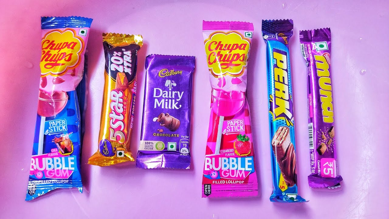 Chupa Chups vs Perk vs munch vs Dairy Milk vs 5 star