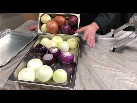 Winco OS Series Onion Slicer - video from Winco