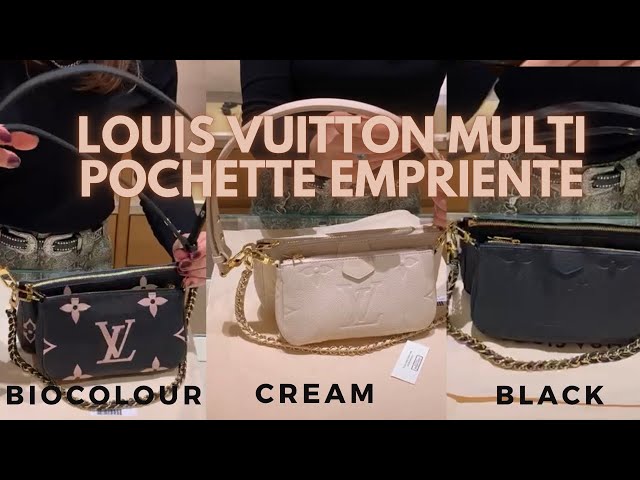 Louis Vuitton Cream Monogram Empreinte Leather Multi Pochette