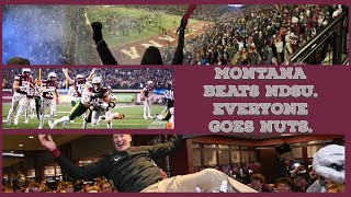 THE MONTANA GRIZZLIES BEAT NDSU. EVERYONE GOES NUTS.