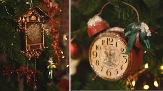 I've made a Christmas ornament out of a tin can!/ Christmas clocks