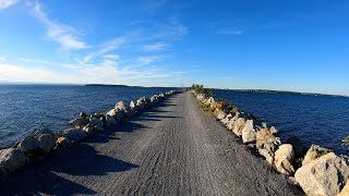 Burlington waterfront / Island Line Trail at Lake Champlain - 4K -