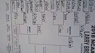 My 2018 NCAA Tournament Bracket