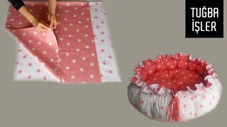 Babynest Round Baby Bed Cutting and Sewing | Tuğba İşler screenshot 4