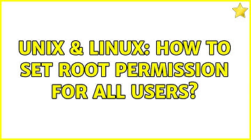 Unix & Linux: How to set root permission for all users?