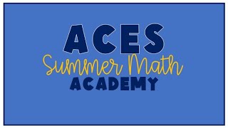 Kindergarten Summer Math Week 1