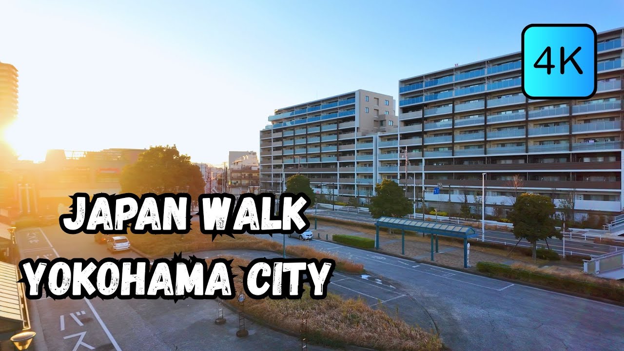 [Japan Walk 4K] japan walking tour in yokohama city enjoy walking afternoon |japan4k60fps