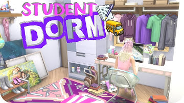 The Sims 4 // College Dorm Room Build | SPEED BUILD STUDENT ROOM