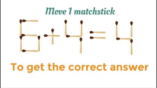 Fun brain game Can You Fix 6 + 4 = 4 By Moving 1 Matchstick? [easy math puzzle] screenshot 4