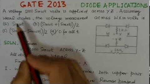 Video Solution To GATE ECE 2013 Problem-Diode Applications -Analog Circuits